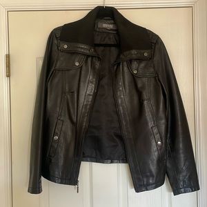 Kenneth Cole Leather Bomber Jacket